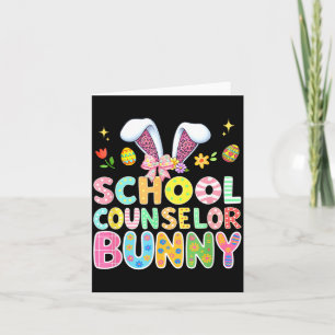 Schulberaterin Bunny Ostern Bunter Leopard Karte