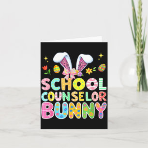 Schulberaterin Hase Ostern Bunter Leopard Karte
