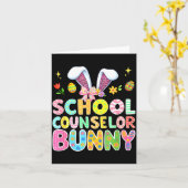Schulberaterin Hase Ostern Bunter Leopard Karte (Gelbe Blume)