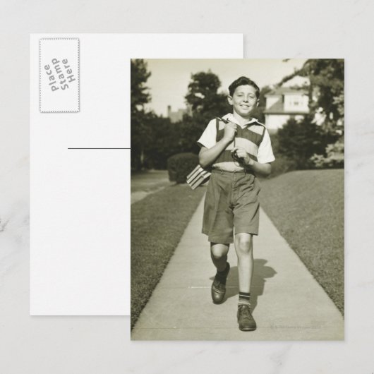 Schulbesuch Postkarte (Vorne/Hinten)