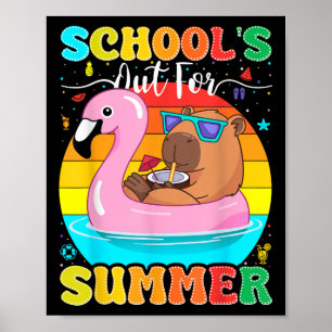 Schulbesuche für den Sommer des letzten Schultages Poster
