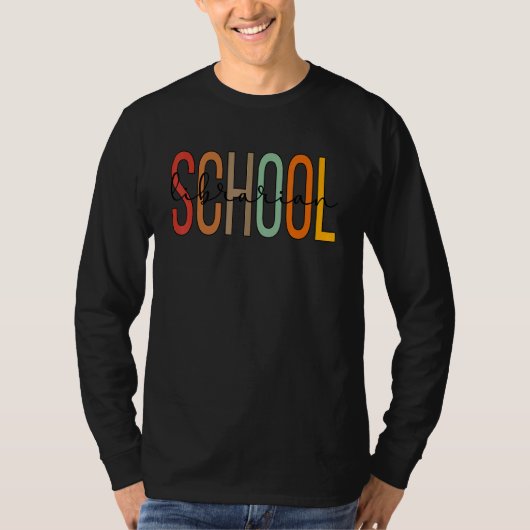 Schulbibliothekar Bibliotheksmitarbeiter Boho T-Shirt (Vorderseite)