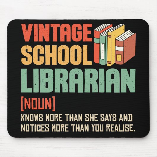 Schulbibliothekar Pronunciation Lustig Mousepad (Vorne)