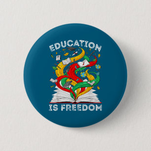 Schulbildung zur Schwarzen Geschichte ist Freiheit Button