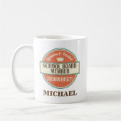 Schulbrett-Mitgliedspersonalisiertes Kaffeetasse (Links)