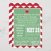 Schulbrett-Mitgliedsruhestands-Party Einladung (Vorne/Hinten)