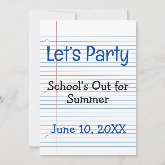 Schulbuch Einladung (Vorderseite)