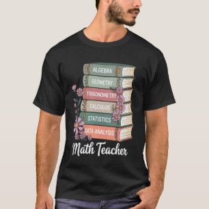 Schulbuch Leseblumen Lehrer Wildblume Mathe T-Shirt