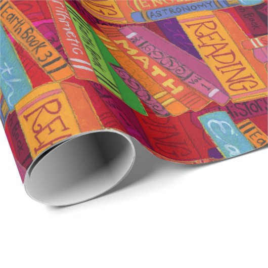 Schulbuch-Muster Geschenkpapier (Rolleneckpunkt)