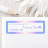 Schulbuch Name Klasse Labels Rainbow Ombre (Insitu)