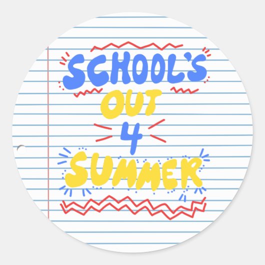 Schulbuch Runder Aufkleber (Vorderseite)