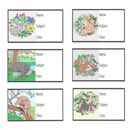 Schulbuchaufkleber Aufkleber (Vorderseite)