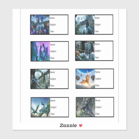 Schulbücher - Avatar Aufkleber (Blatt)