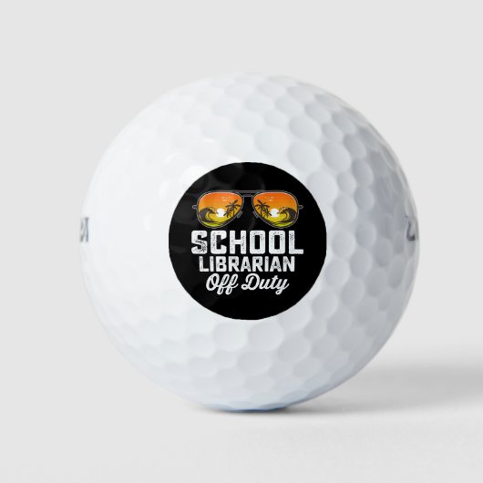Schulbücherei am letzten Schultag Golfball (Vorderseite)