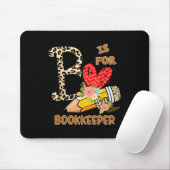 Schulbuchhaltertag Leopard Blume Lehrer Mousepad (Mit Mouse)