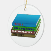 Schulbuchstapel Keramik Ornament (Links)