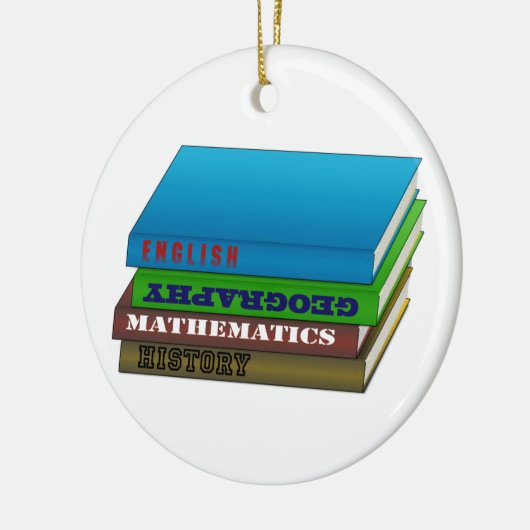 Schulbuchstapel Keramik Ornament (Links)