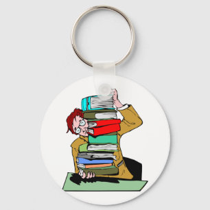 Schulbuchstapel Schlüsselanhänger