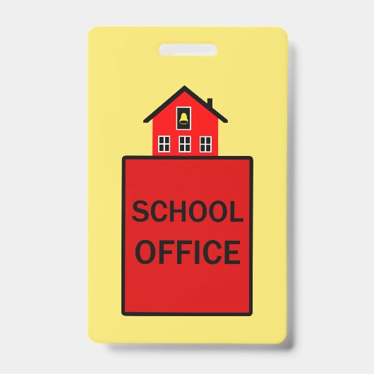 Schulbüro-Hall-Pass Ausweis (Vorderseite)