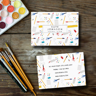 Schulbüros und Handwerksbedarf Lehrerausbildung Visitenkarte