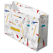 Schulbüros und Handwerksbedarf Muster Große Geschenktüte (Vorderseite Schrägansicht)