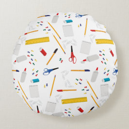 Schulbüros und Handwerksbedarf Muster Rundes Kissen