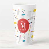 Schulbüros und Handwerksmaterial Mustermonogramm Milchtasse (Vorderseite)