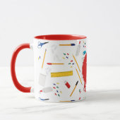Schulbüros und Handwerksmaterial Mustermonogramm Tasse (Links)