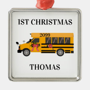 Schulbus 1. Weihnachtskuchen Ornament Aus Metall