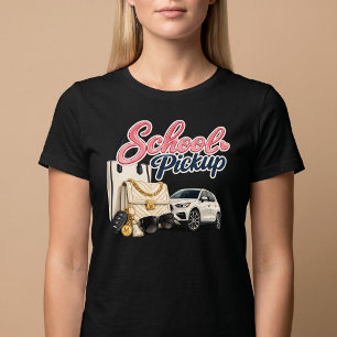 Schulbus-Abhol-Lifestyle für beschäftigte Mütter T-Shirt
