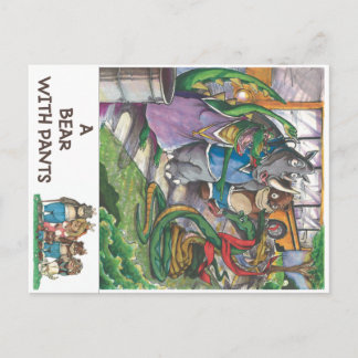 Schulbus aus dem Buch "Ein Bär mit Pants" Postkarte