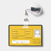 Schulbus Ausweis (Rückseite mit einziehbar)