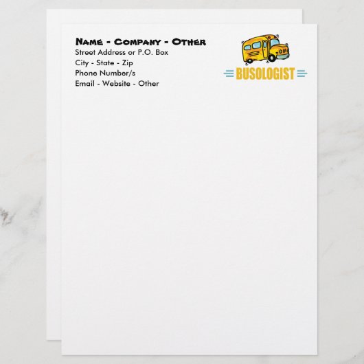 Schulbus Briefkopf (Vorne/Hinten)