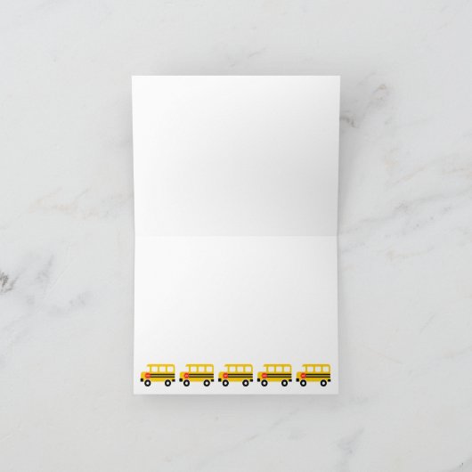 Schulbus Dankeschön Karte (Innenseite)