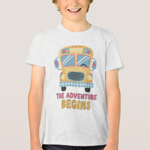 Schulbus Das Abenteuer Beginnt Zurück zur Schule Tri-Blend Shirt