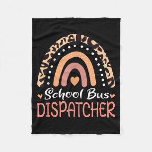 Schulbus-Dispatcher Leopard Rainbow Fleecedecke