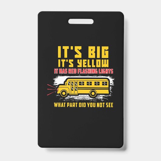Schulbus - es ist groß ausweis (Vorderseite)