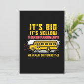 Schulbus - es ist groß save the date (Stehend Vorderseite)