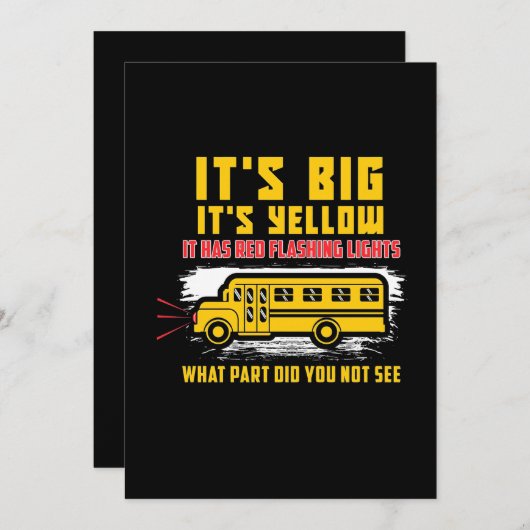 Schulbus - es ist groß save the date (Vorne/Hinten)