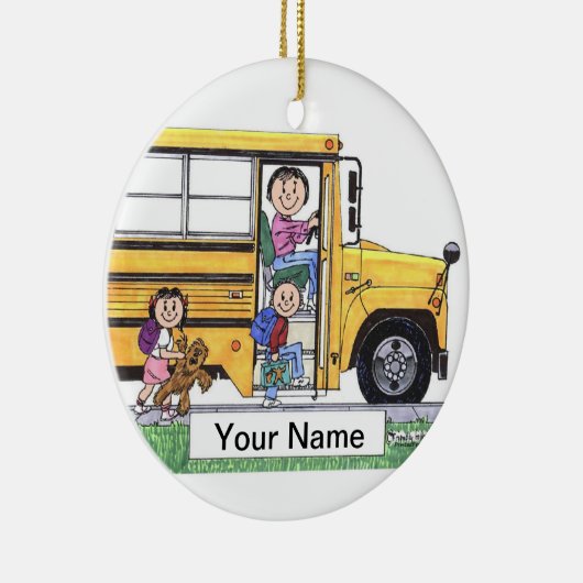 Schulbus-Fahrer - Frau Keramikornament (Rechts)