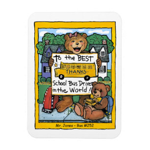 Schulbus-Fahrer-Magnet, von einem Mädchen Magnet