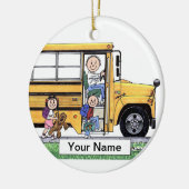 Schulbus-Fahrer - Mann Keramikornament (Links)