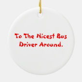 Schulbus-Fahrer-Weihnachtsverzierung Keramik Ornament (Hinten)