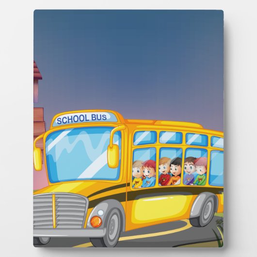 Schulbus Fotoplatte (Vorderseite)