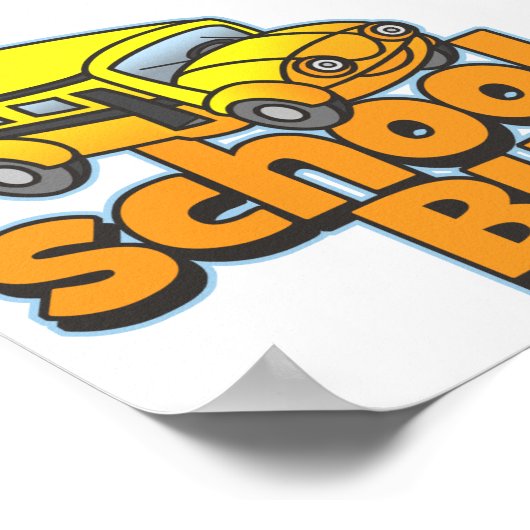 Schulbus für Kinder Poster (Ecke)