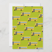 Schulbus-Geburtstags-Einladungs-Verkehrs-Busse Einladung (Rückseite)