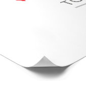 Schulbus-Geburtstags-Willkommensschild Poster (Ecke)