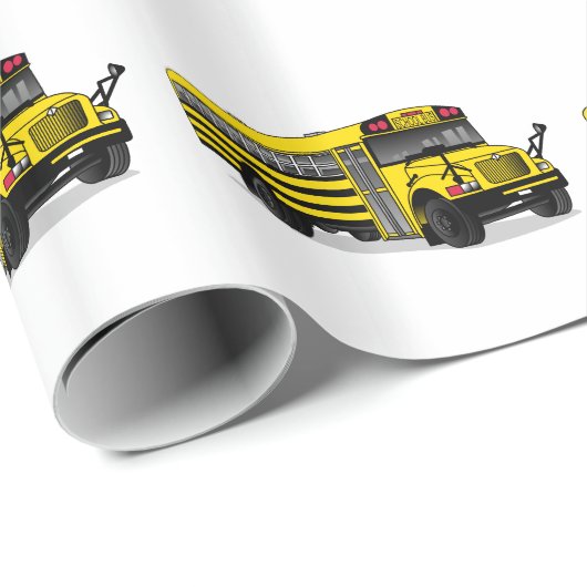 Schulbus Geschenkpapier (Rolleneckpunkt)