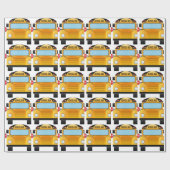 Schulbus Geschenkpapier (Flach)