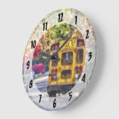 Schulbus Große Wanduhr (Winkel)